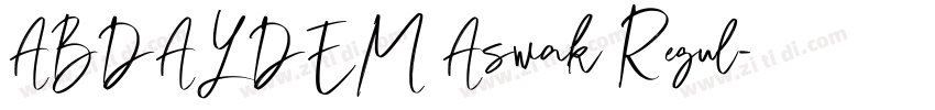 ABDALDEM Aswak Regul字体转换 ABDALDEM Aswak Regul字体转换